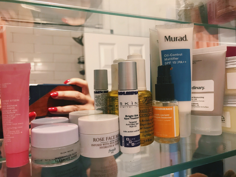 Some moisturizers and masks and oils and shit.